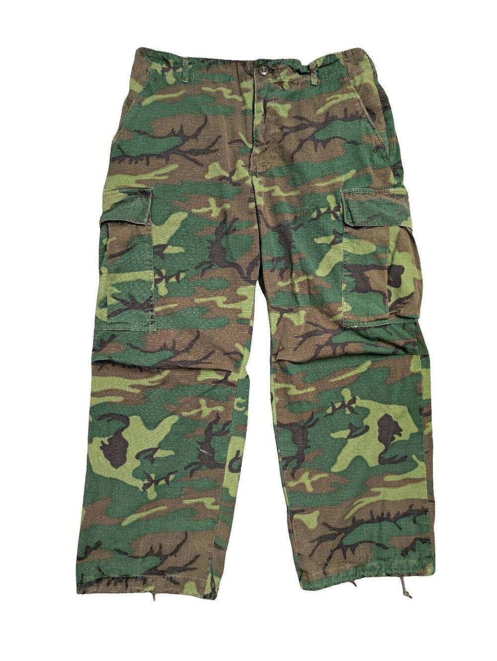 US 1968 Vietnam ERDL Camo Jungle Trousers - Medium Short